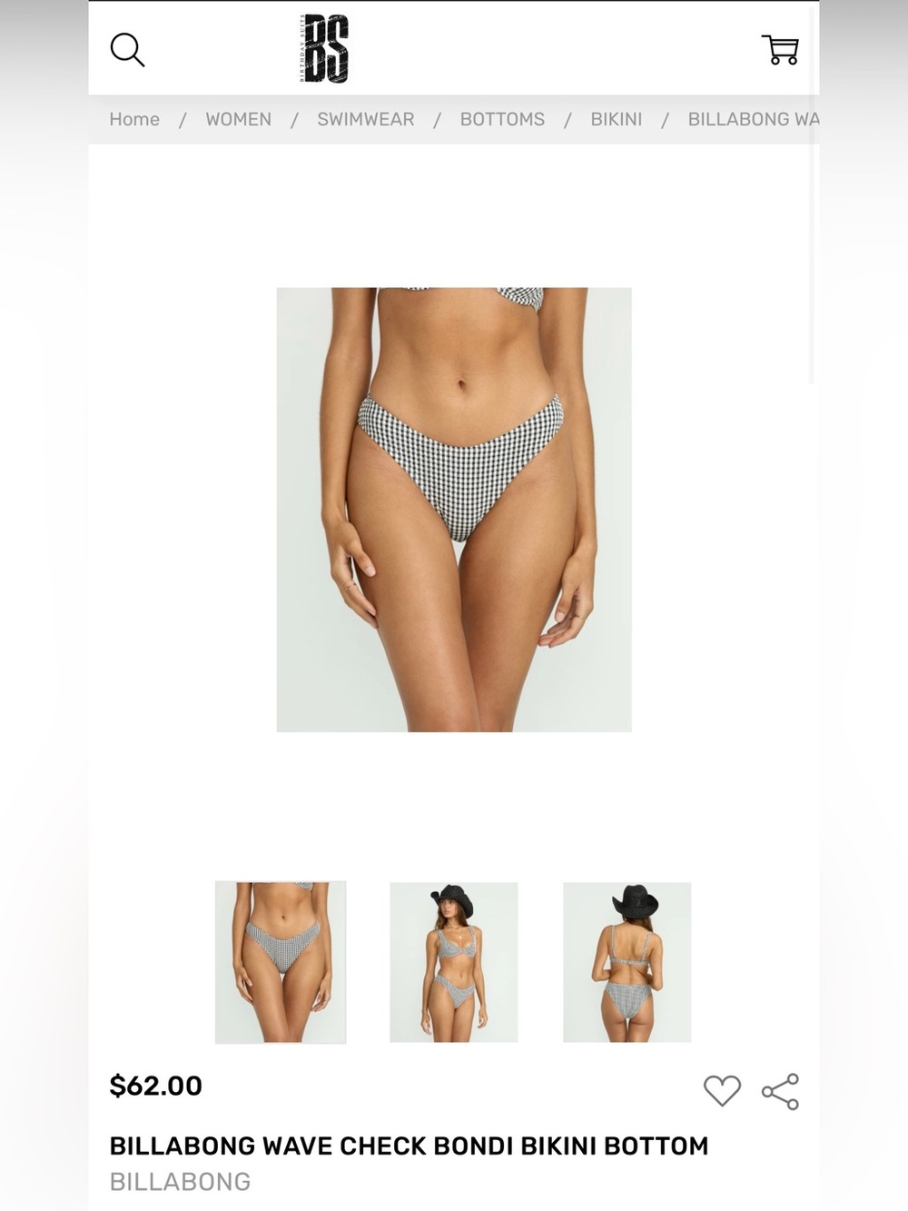Billabong Wave Check Bikini Set - NWT - Picture 10 of 10